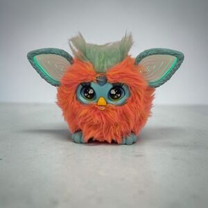 Hasbro Furby Interactive Toy Unisex OS Kidcore Coral Orange Teal Modern Plush